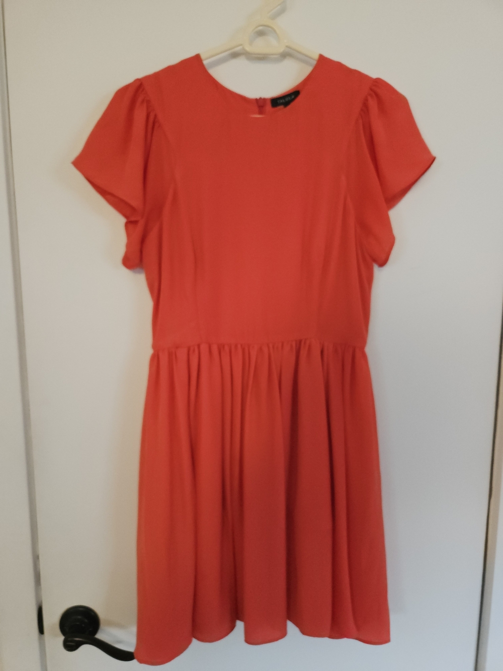 Urban Outfitters - Talula Coral Short Sleeve Gathered Waist Mini Dress
